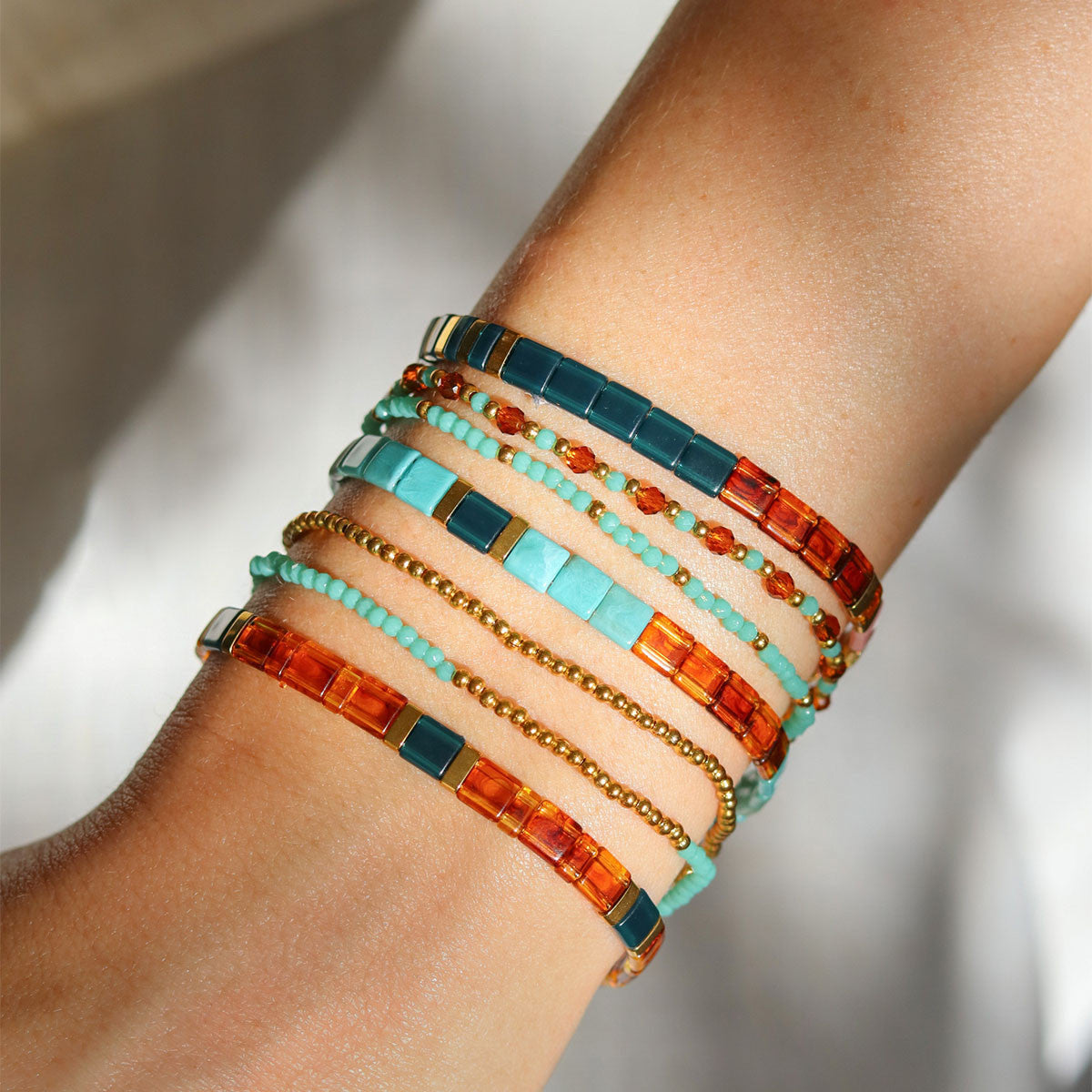 DIY Bijouterie - Mon set de bracelets perlés - Doré