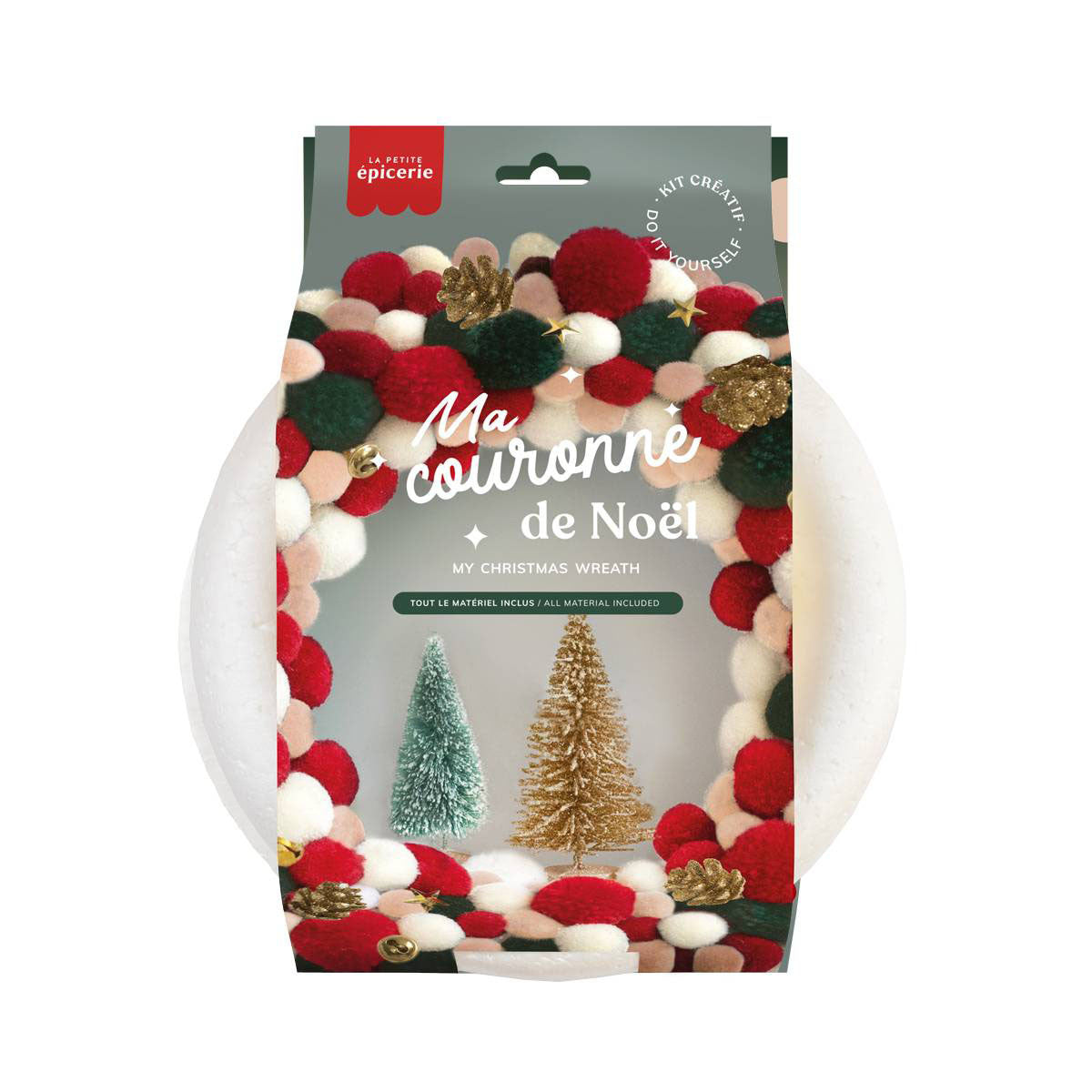 Achat Kit couronne de Noël - Rouge vert