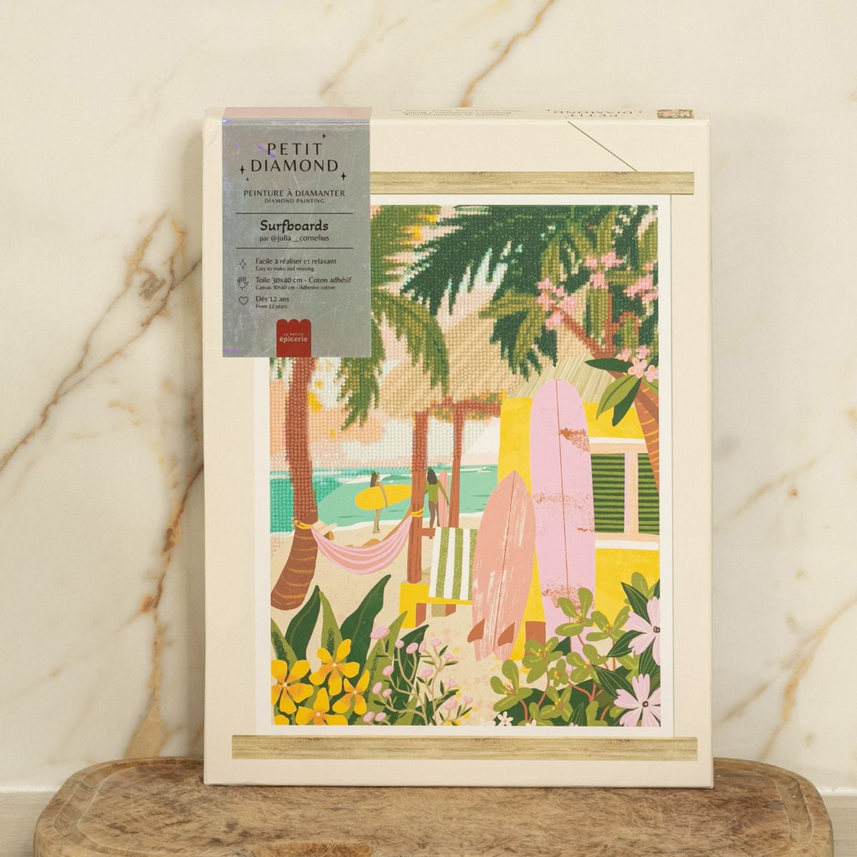 Coffret Petit Diamond - Diamond Painting Surfboards par Julia Cornelius