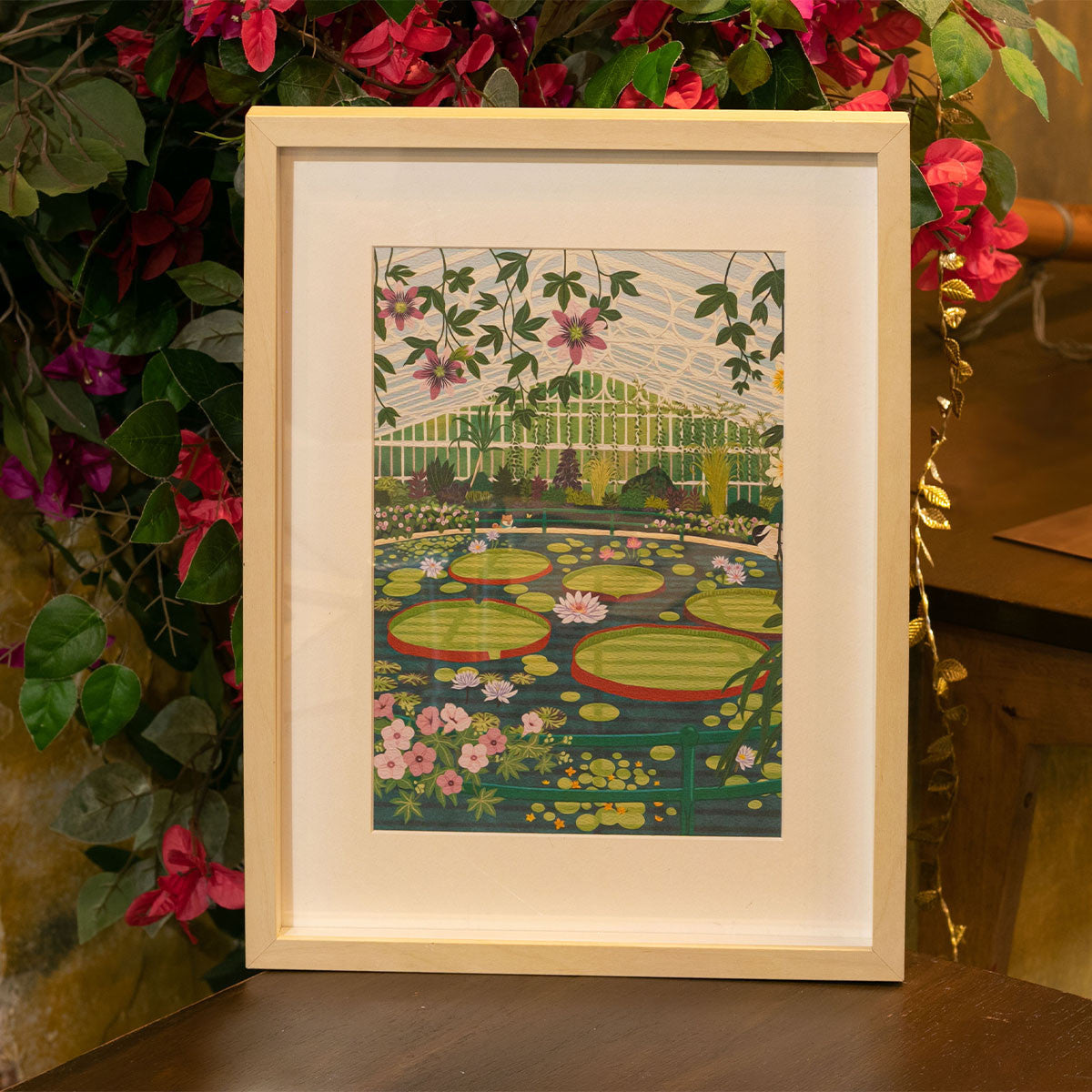 Coffret peinture au numéro - Waterlily Glasshouse par Elaine Lee