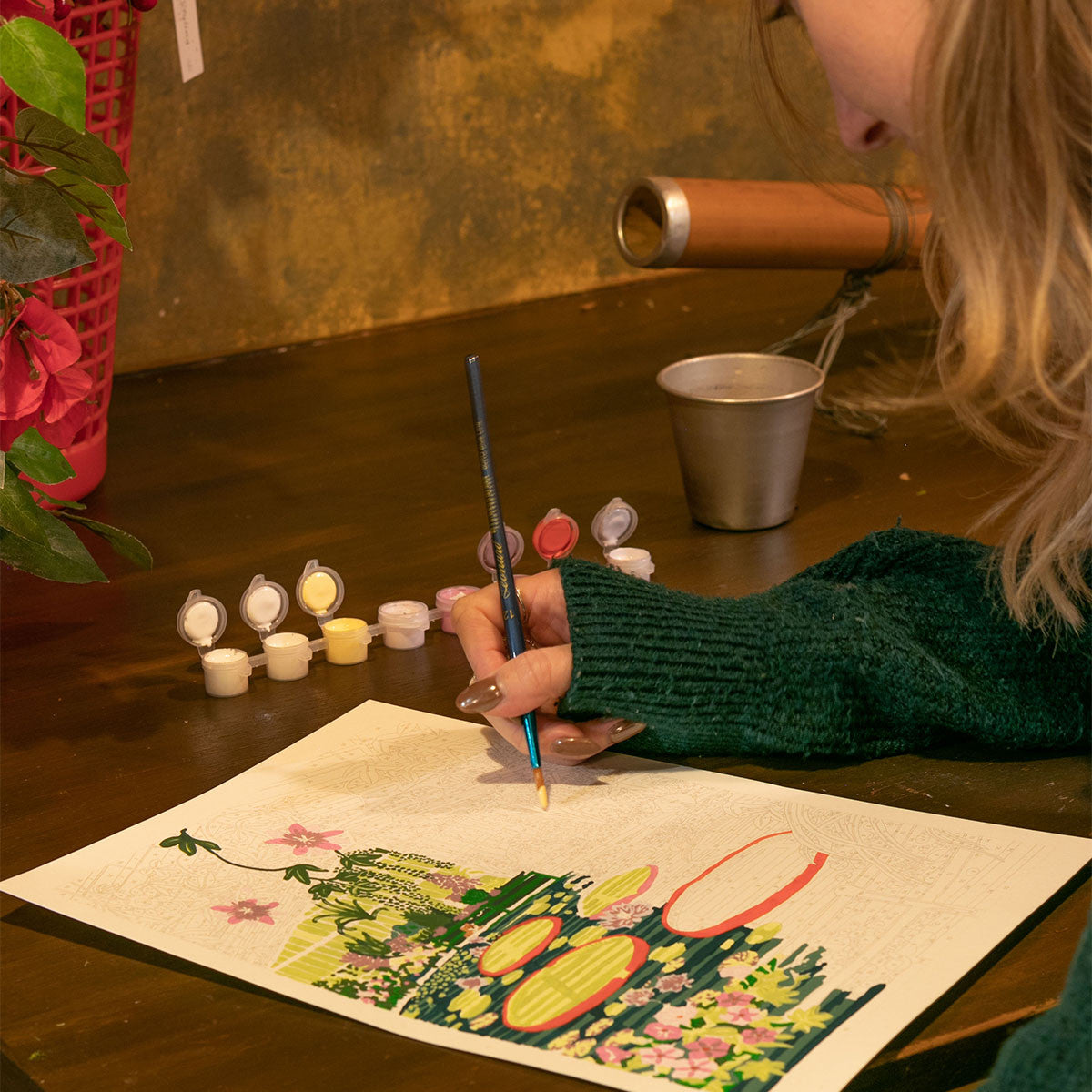 Coffret peinture au numéro - Waterlily Glasshouse par Elaine Lee