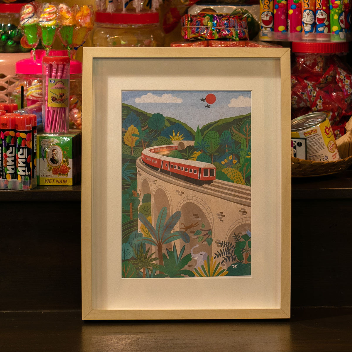 Coffret peinture au numéro - Sri-Lanka Train par Maja Tomljanovic