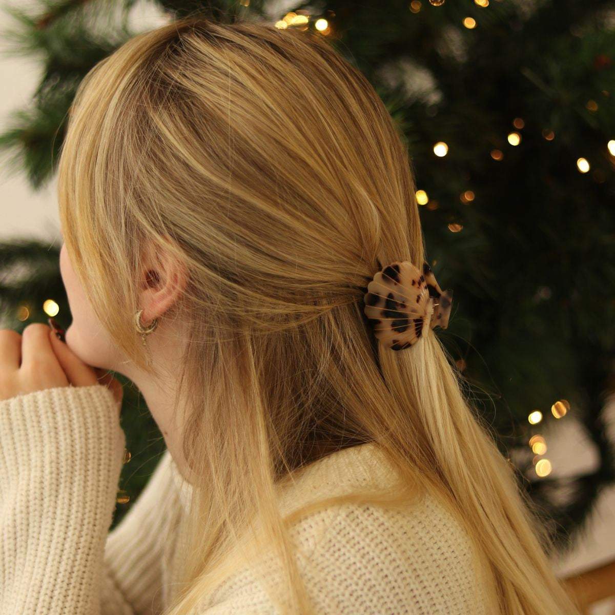 Pince à cheveux Coquillage - Écaille