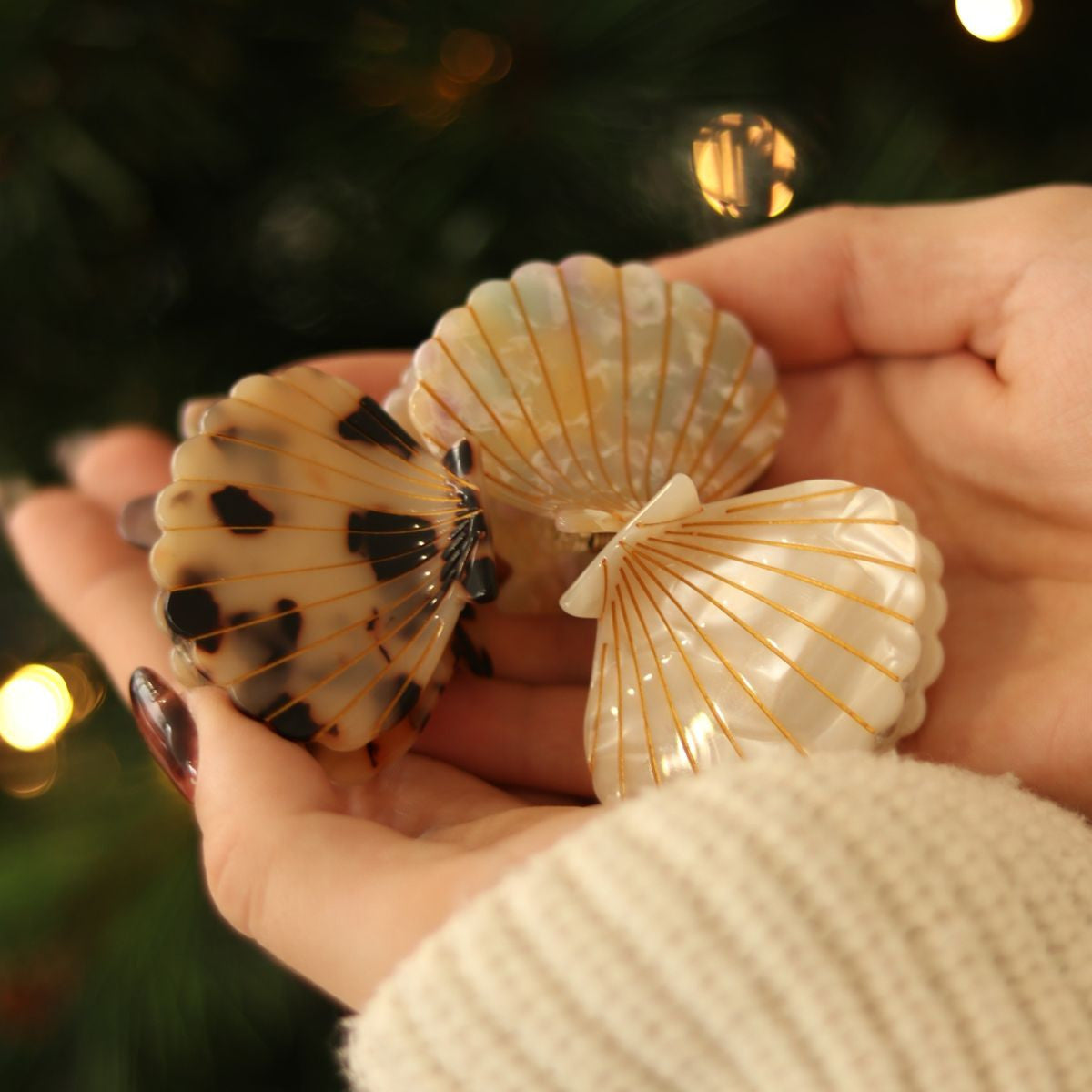 Pince à cheveux Coquillage - Écaille