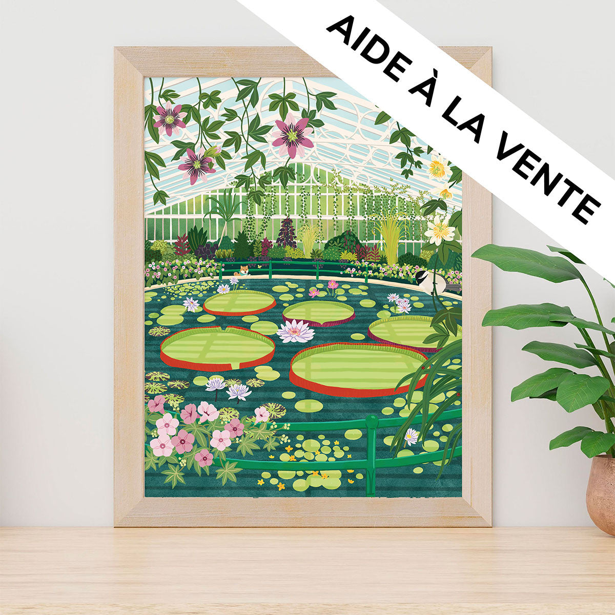Achat Exemple présentation Petit Pinceau recto/verso - Waterlily Glasshousse et Vietnamese Food avec Cadre