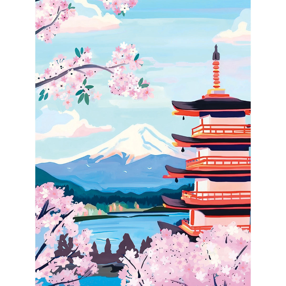 Exemple présentation Petit Pinceau recto/verso - Izakaya et Mont Fuji avec Cadre