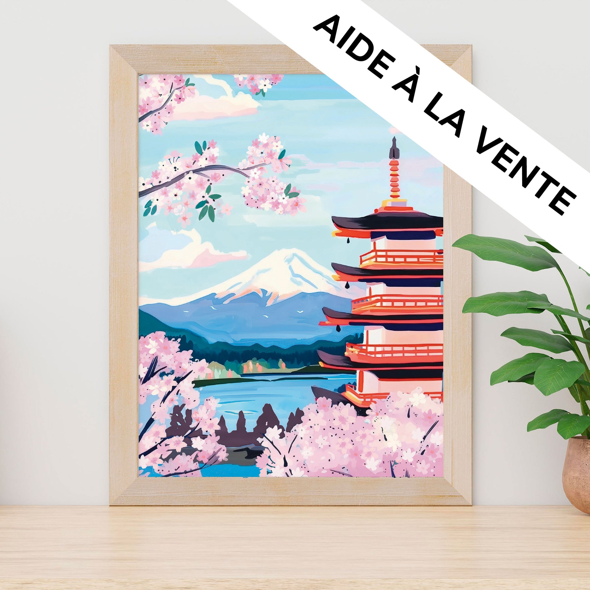 Achat Exemple présentation Petit Pinceau recto/verso - Mont Fuji et Izakaya avec Cadre