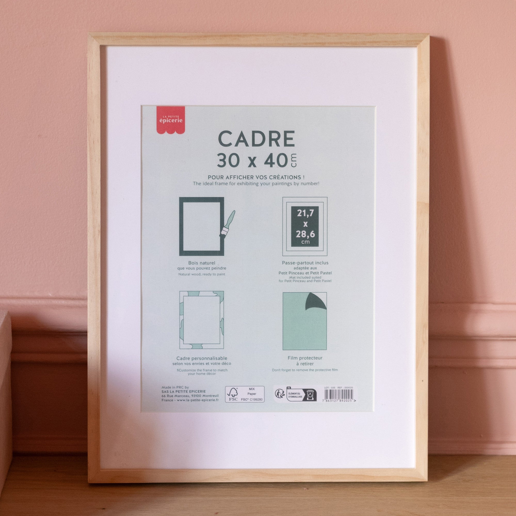 Cadre Bois 30X40