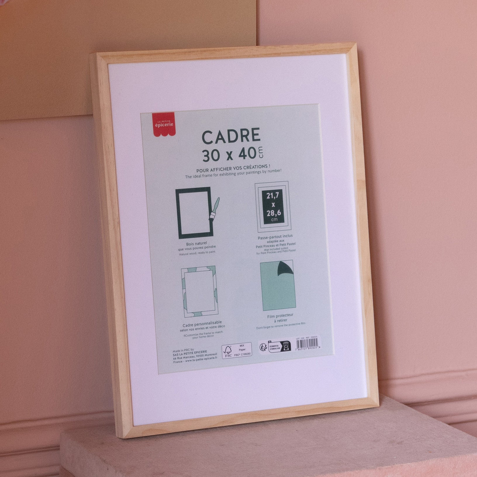Cadre Bois 30X40