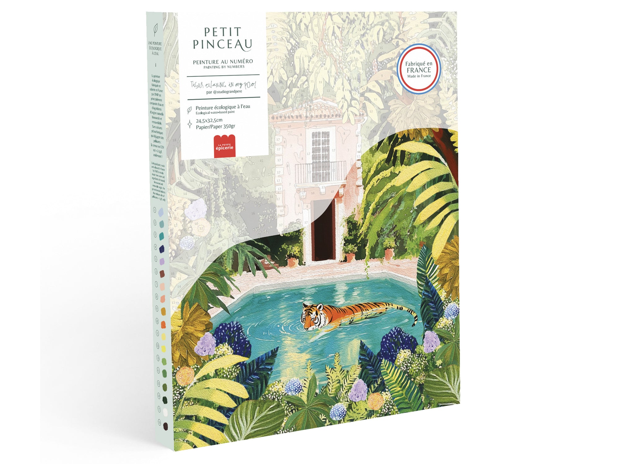 Achat Coffret peinture au numéro - Tiger Relaxing In My Pool