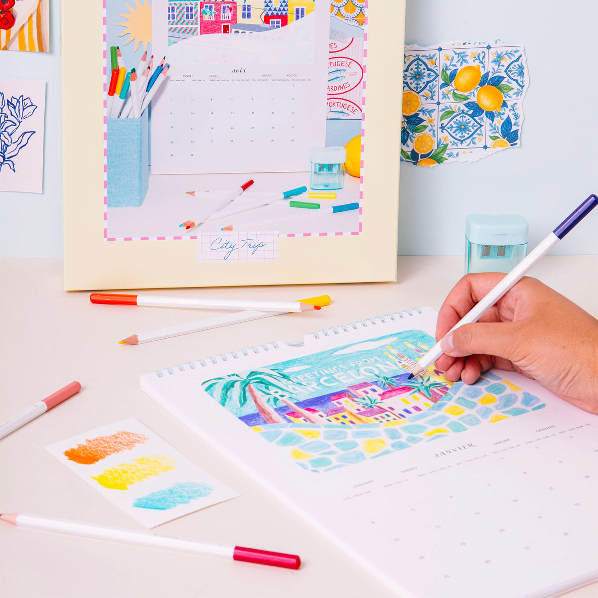 Achat Calendrier à Colorier Edition 2027 - Petit Crayon City Trip