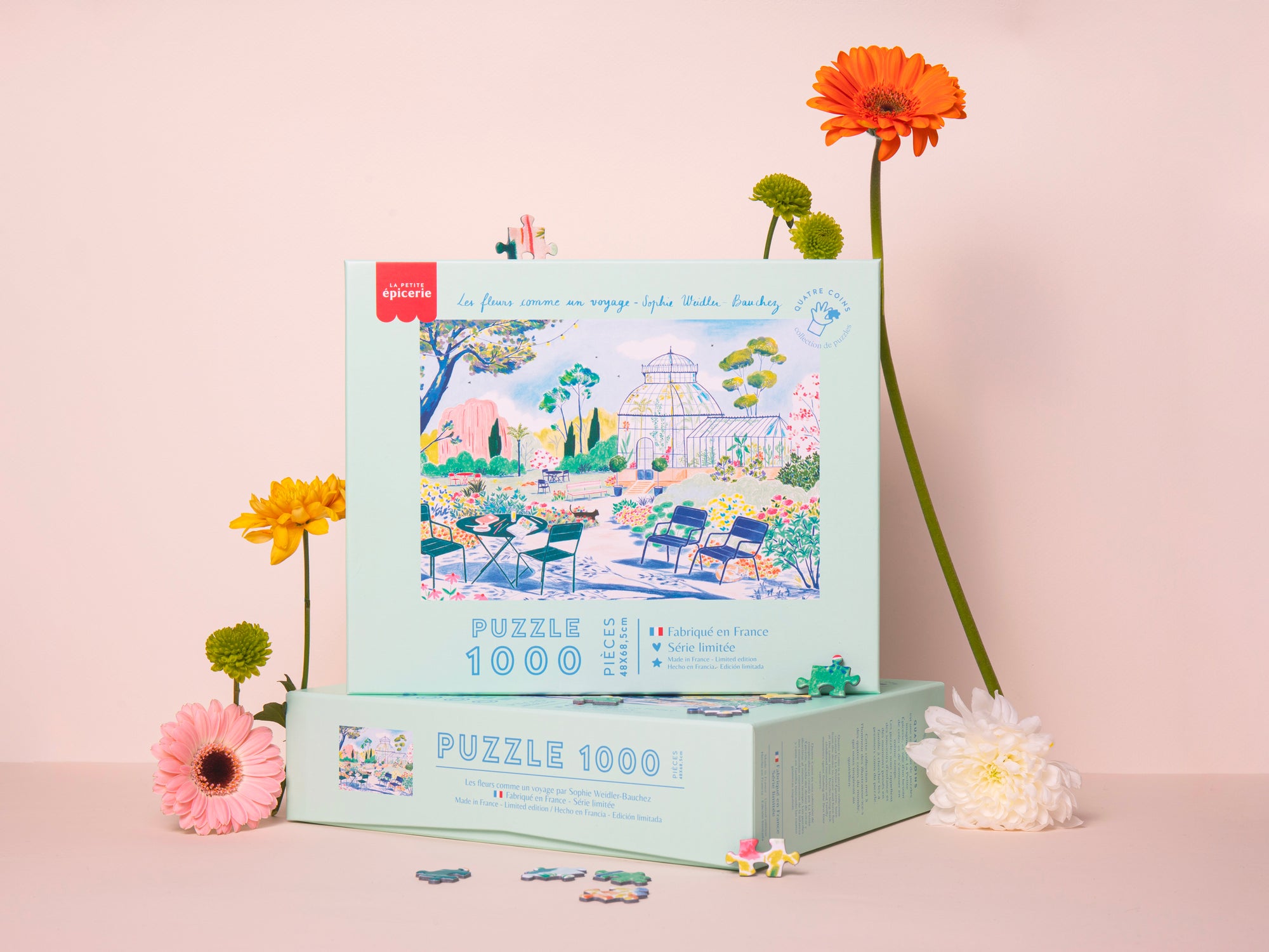 Puzzle Les fleurs comme un voyage par Sophie Weidler-Bauchez  - 1000 pièces