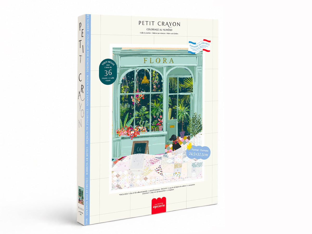 Achat Coffret coloriage au numéro Petit Crayon  - Flora