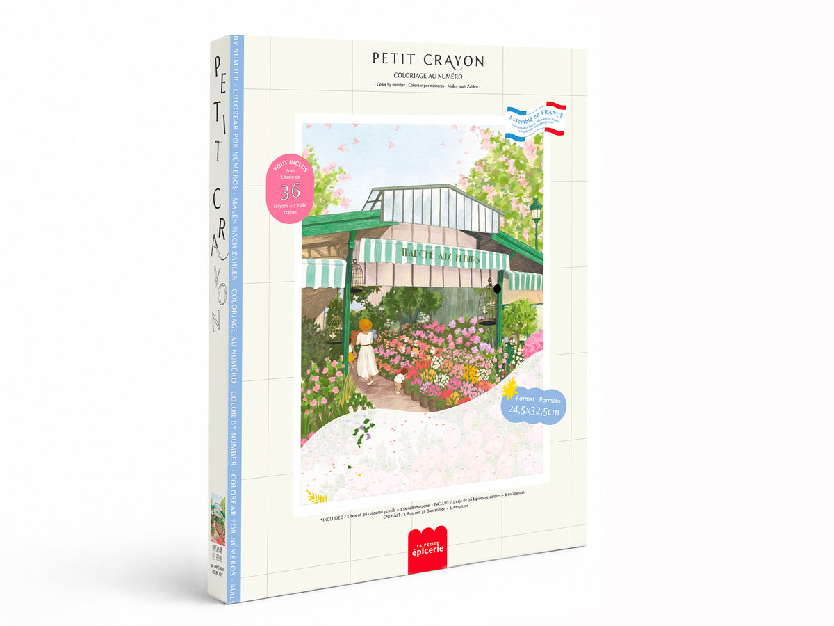 Achat Coffret coloriage au numéro Petit Crayon - La Saison Des Fleurs