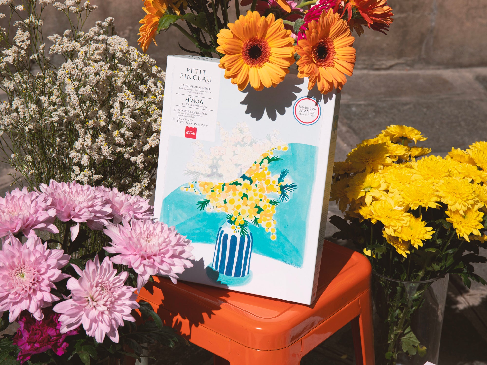Coffret peinture au numéro - Mimosa
