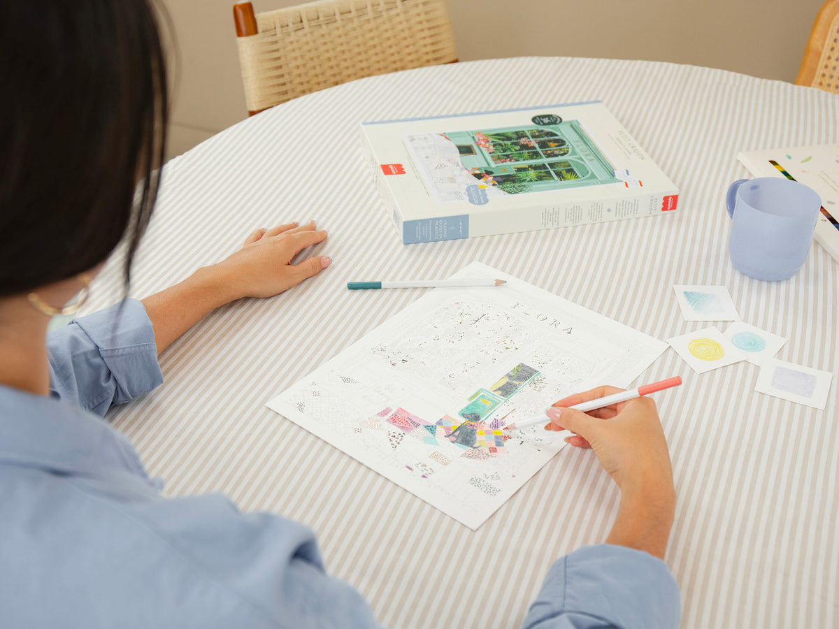 Achat Coffret coloriage au numéro Petit Crayon  - Flora