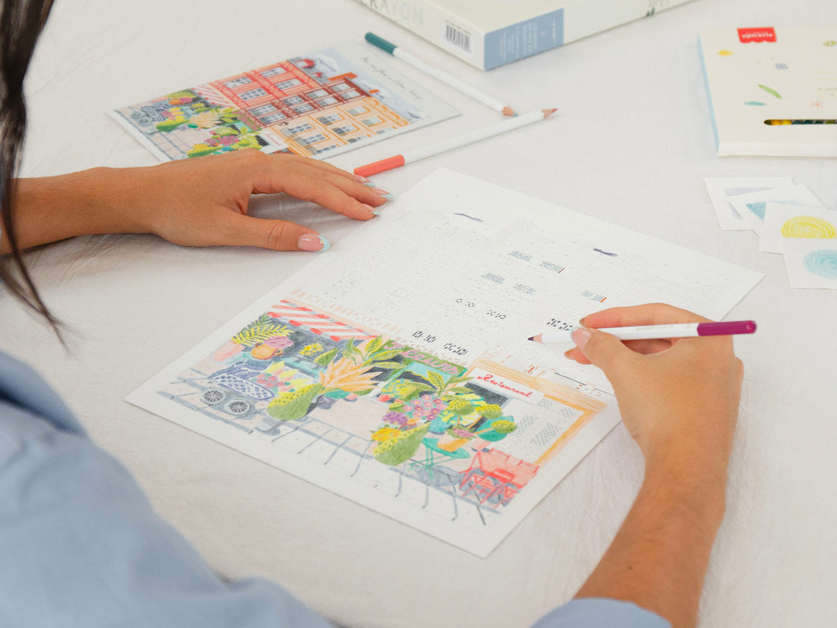 Achat Coffret coloriage au numéro Petit Crayon - Place Aux Fleurs