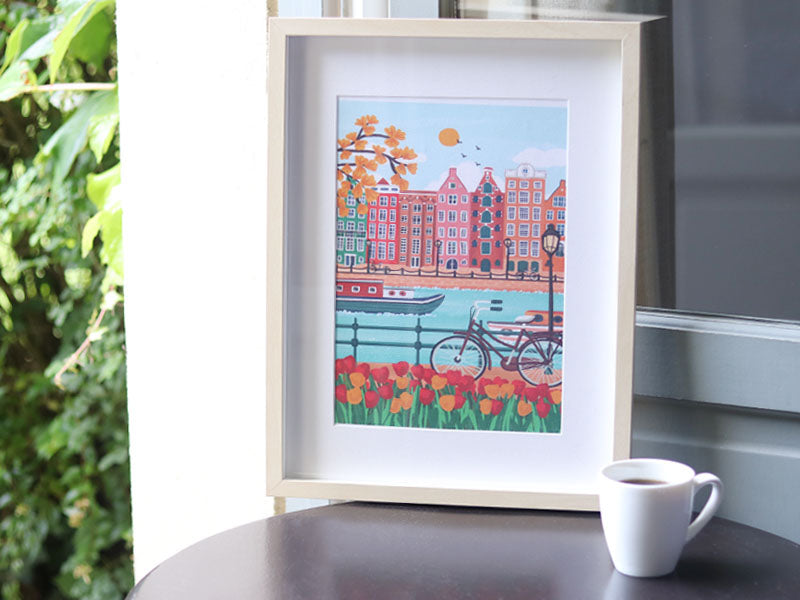 Coffret peinture au numéro - Amsterdam par Nidhi Kachhadiya