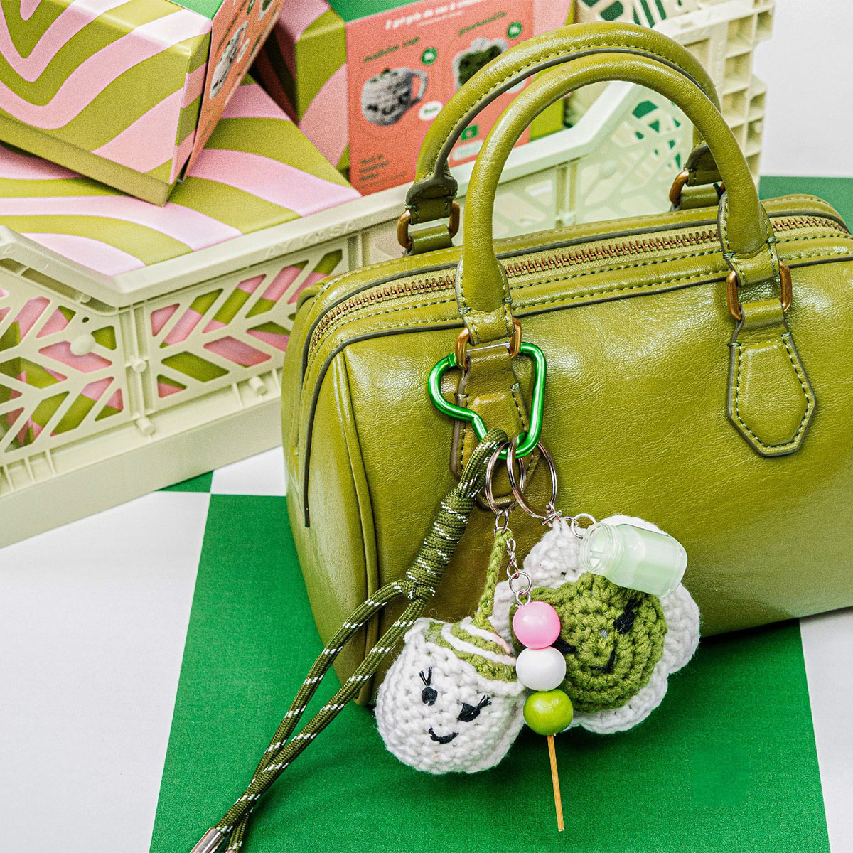 Kit DIY Crochet Bag Charms - Matcha Club