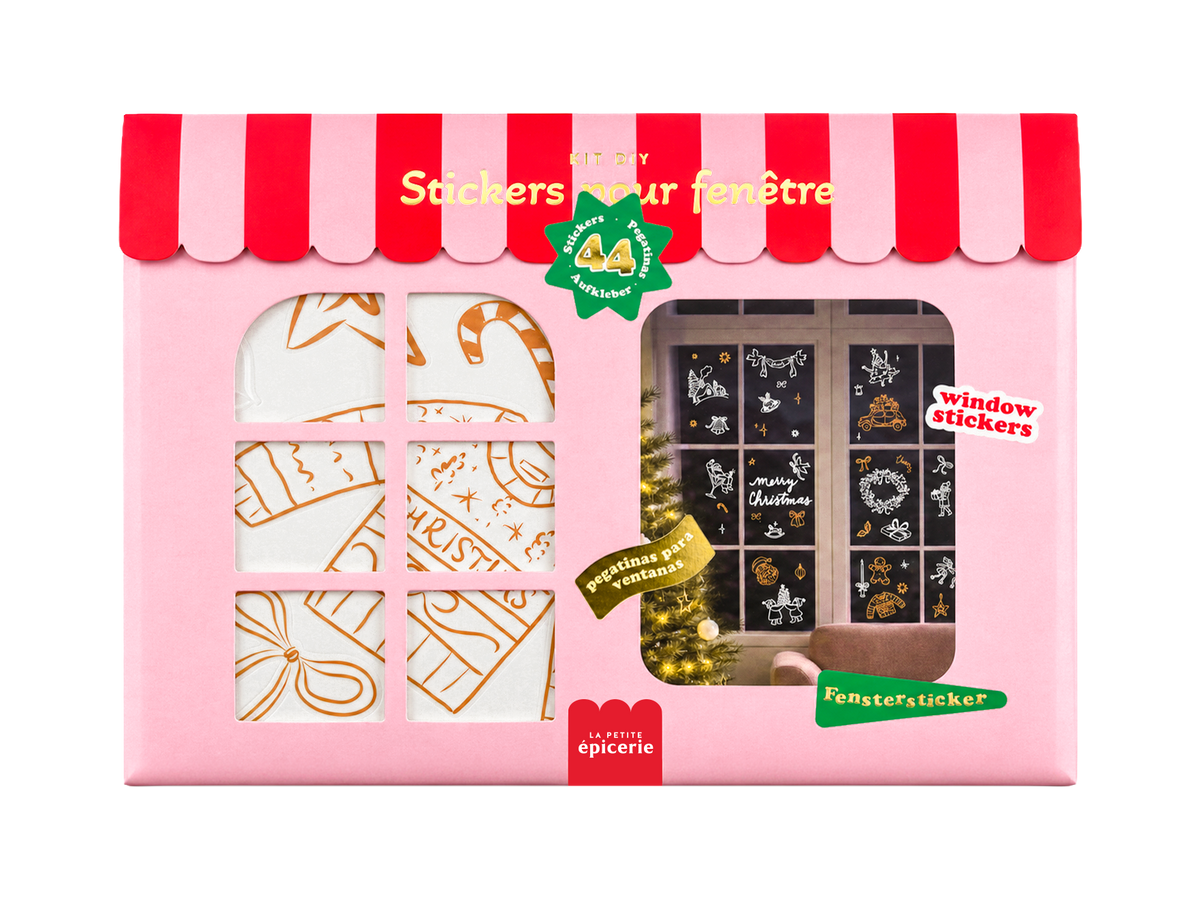 Achat Stickers vitre de Noël - Doré