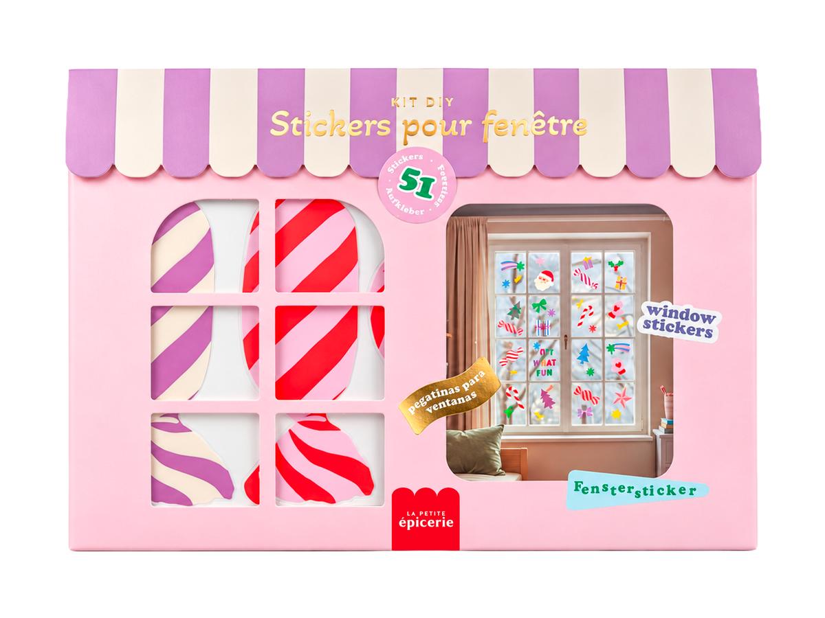 Achat Stickers vitre de Noël - Pastel