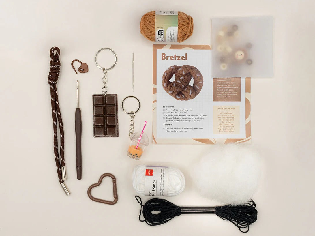 Kit DIY Crochet Bag Charms - Coffee Time