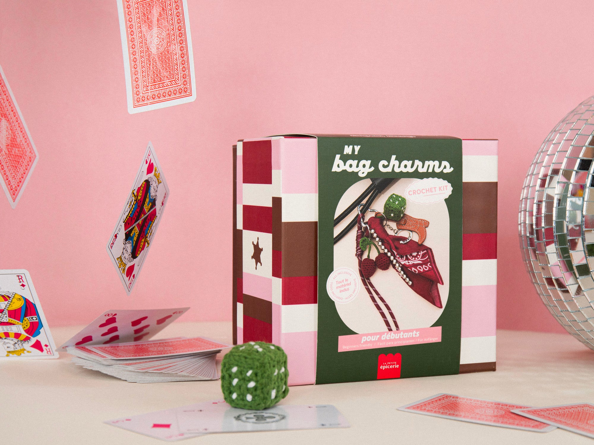Kit DIY Crochet Bag Charms  - Cherry Cowboy